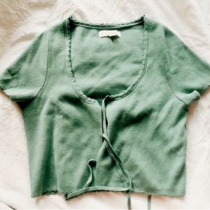 L.A Hearts Tie Front Top